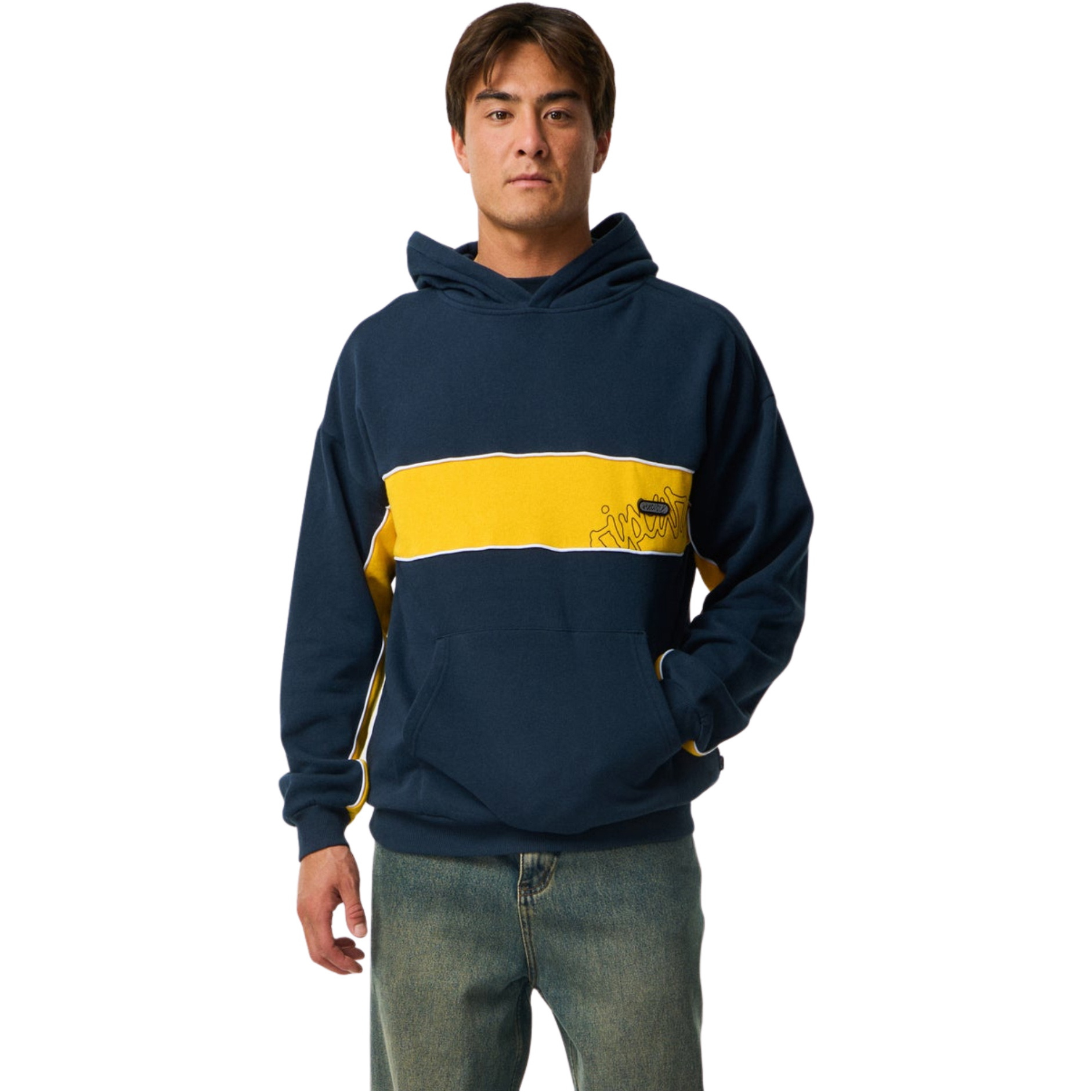 2026 Rip Curl Mens Panel Beater Hoodie 0BIMFL - Dark Navy